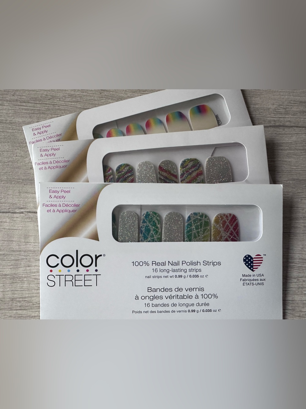 Color Street Nail Strips - Rainbow connection - set of 3
